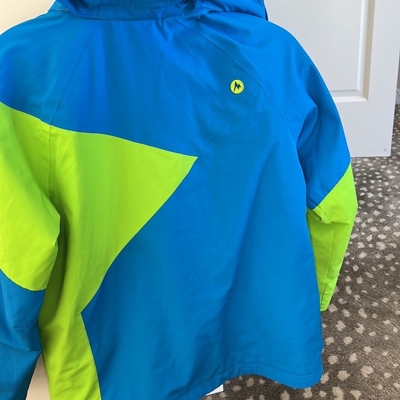 kids’ EUC marmot ski coat blue/green XL - Picture 6 of 7